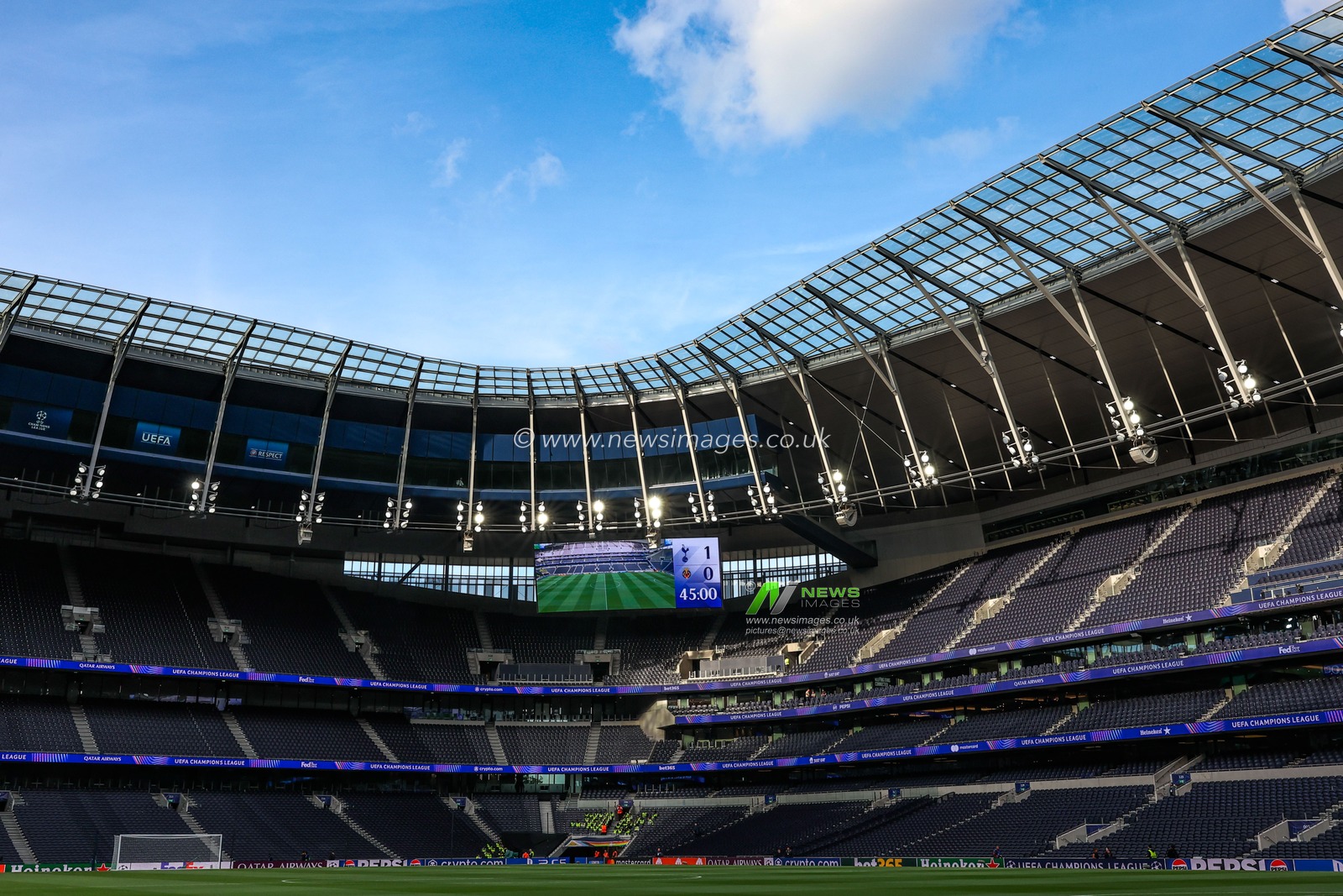 A general view of the Tottenham Hotspur Stadium ahead of the UEFA Champions League match Tottenham Hotspur vs Villarreal at Tottenham Hotspur Stadium, London, United Kingdom, 16th September 2025

(Photo by Mark Cosgrove/News Images)