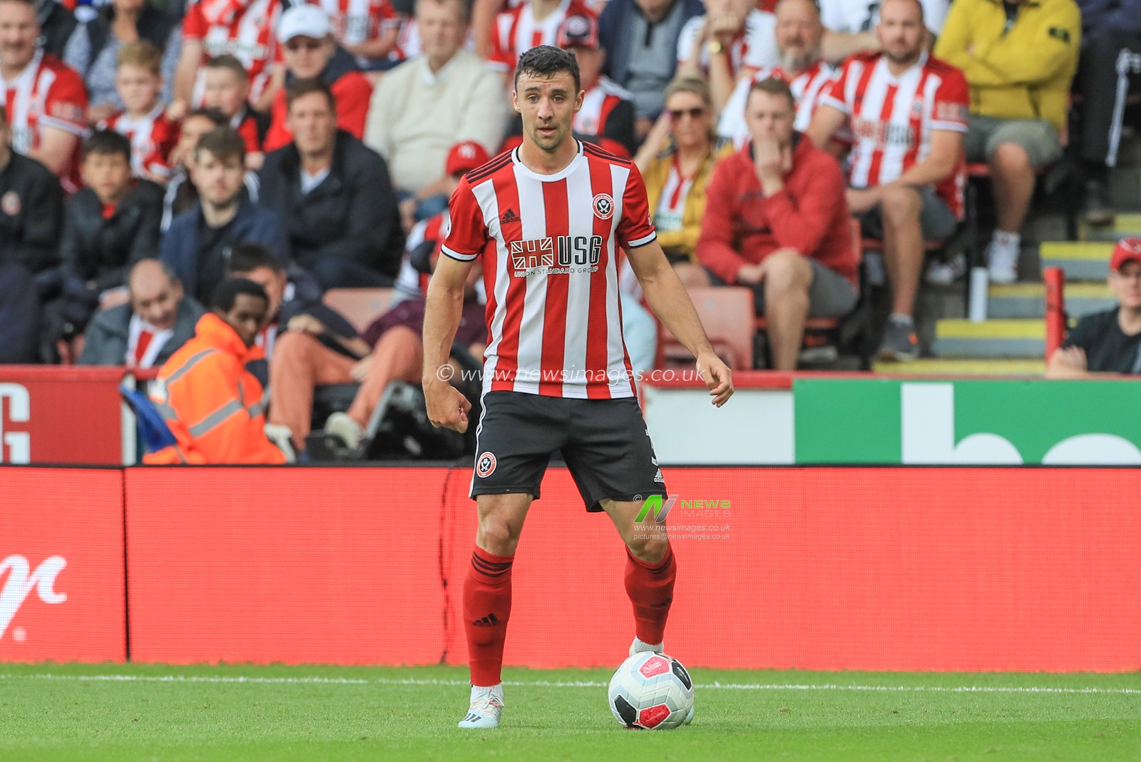 18th August 2019 , Bramall Lane, Sheffield, England; Premier League Football, Sheffield United vs Crystal Palace ; Enda Stevens (3) of Sheffield United during the game


Credit: Mark Cosgrove/News Images

English Football League images are subject to DataCo Licence