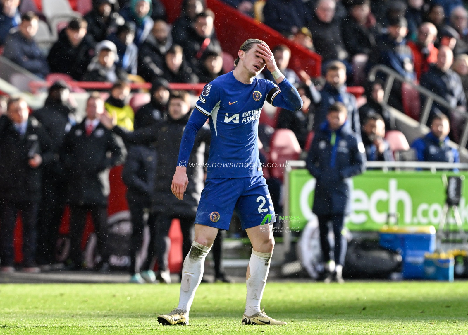 Conor Gallagher of Chelsea shows his frustrations, during the Premier League match Brentford vs Chelsea at The Gtech Community Stadium, London, United Kingdom, 2nd March 2024

(Photo by Cody Froggatt/News Images)