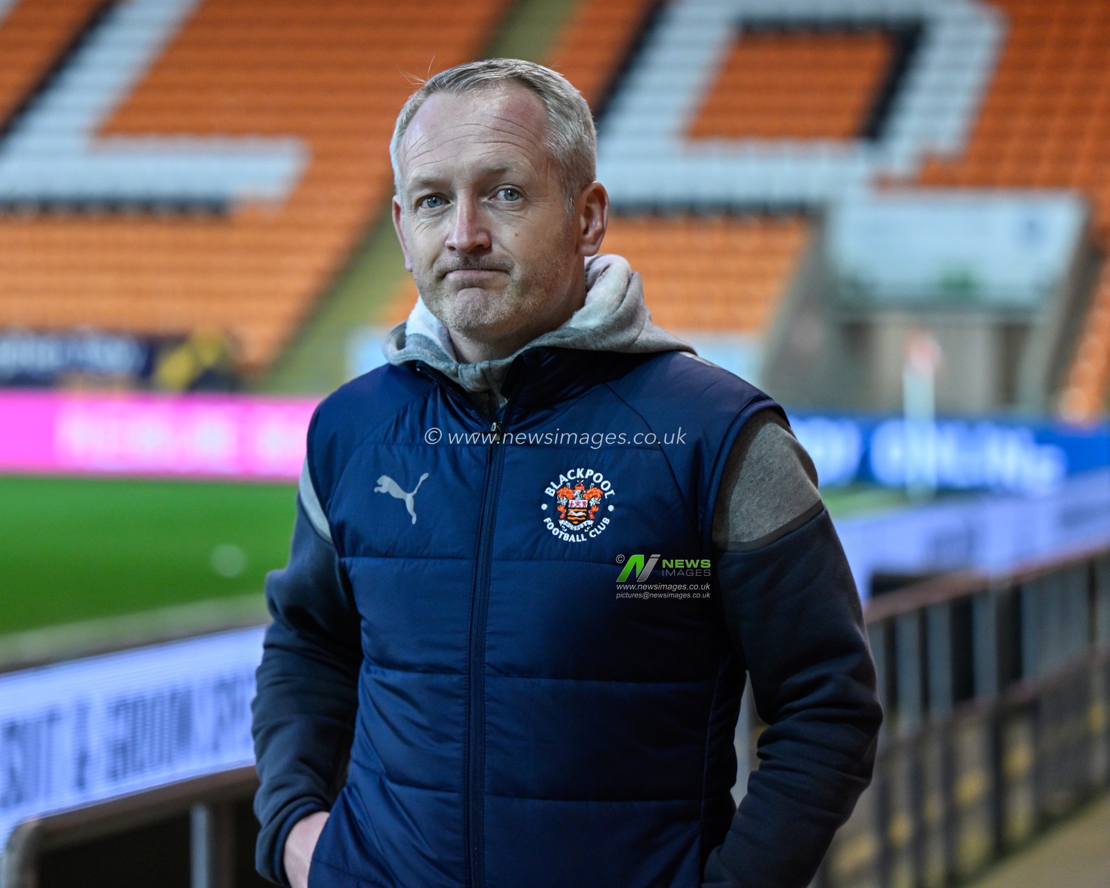 Neil Critchley manager of Blackpool arrives ahead of the match, during the Bristol Street Motors Trophy Semi-Final match Blackpool vs Peterborough United at Bloomfield Road, Blackpool, United Kingdom, 20th February 2024

(Photo by Cody Froggatt/News Images)