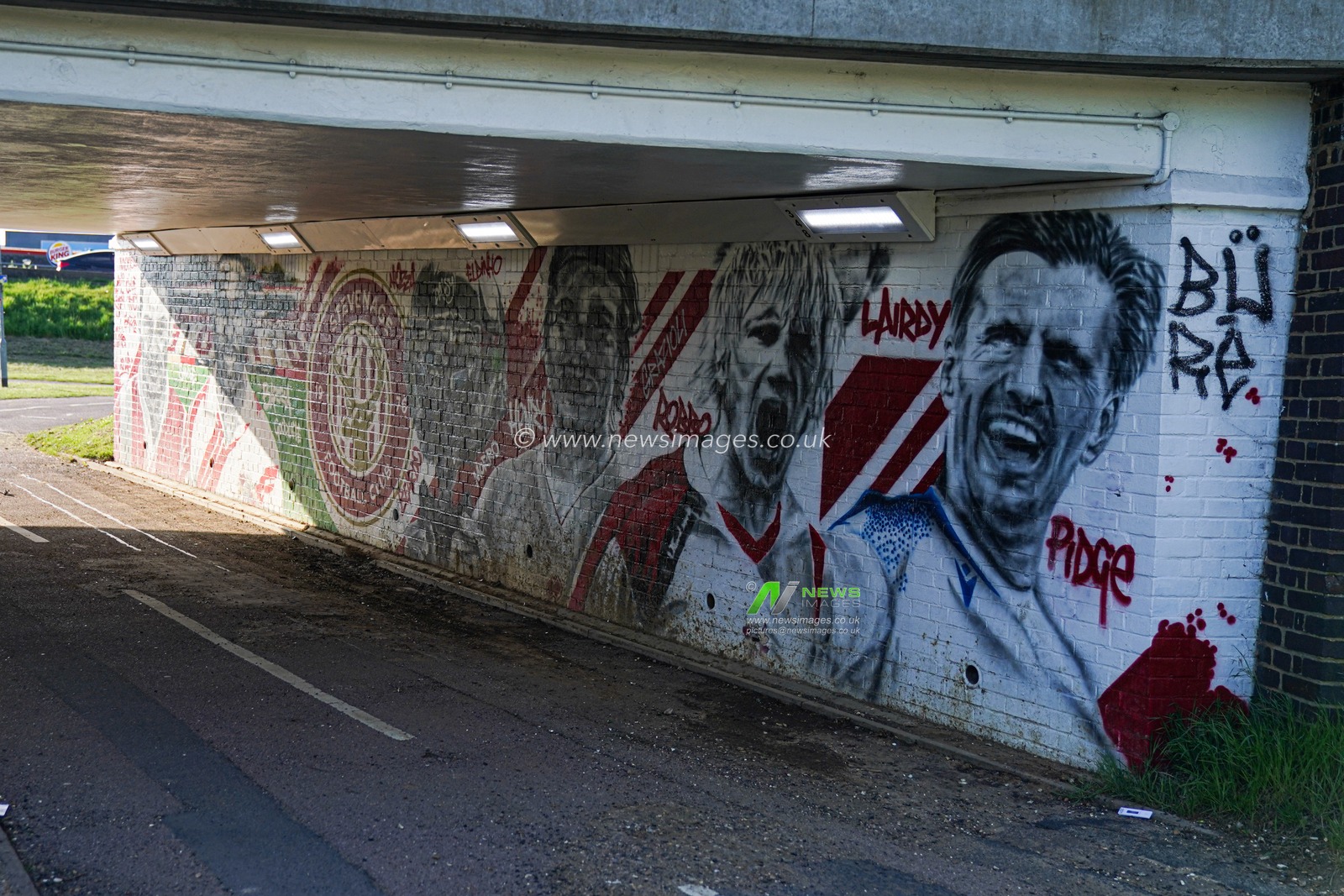 View of Stevenage memorial ahead of the Sky Bet League 1 match Stevenage vs Birmingham City at Lamex Stadium, Stevenage, United Kingdom, 24th April 2025

(Photo by Harvey Murphy/News Images)