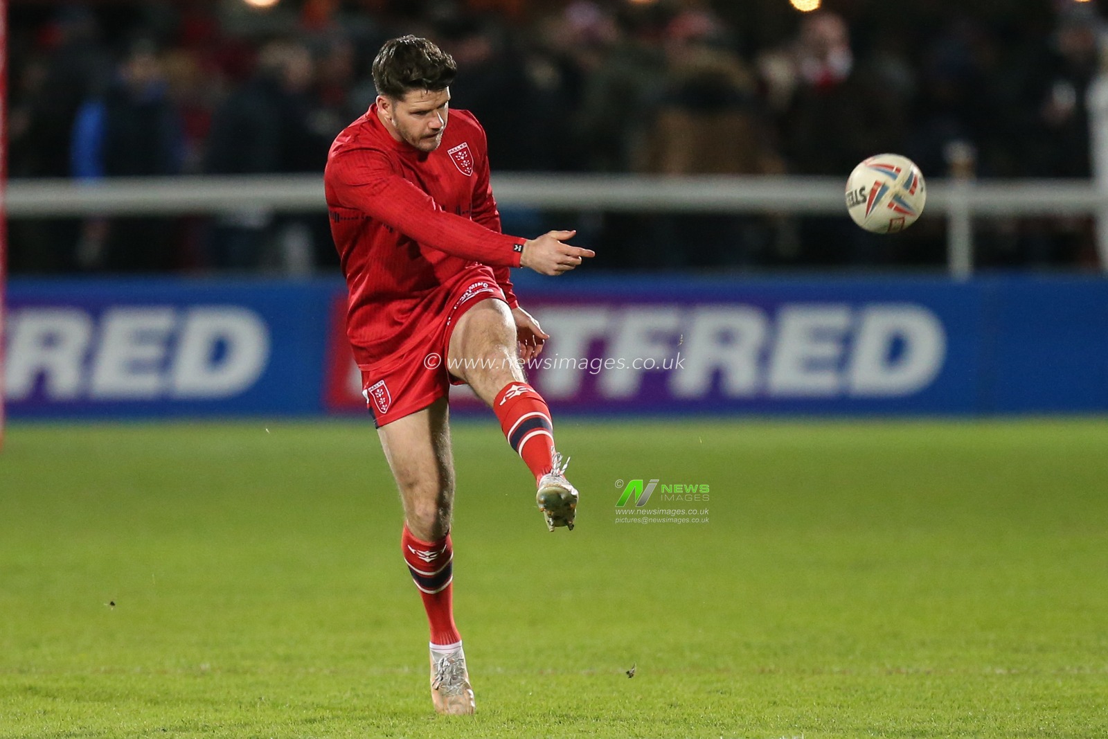 Lachlan Coote #1 of Hull KR during pre-game warm up