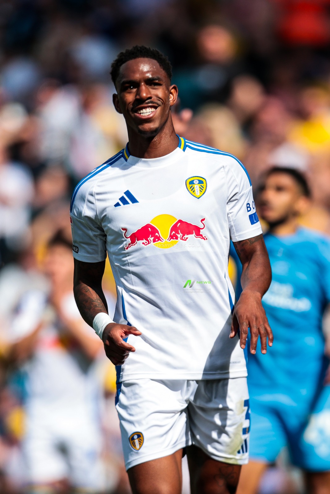 JÃºnior Firpo of Leeds United during the Sky Bet Championship match Leeds United vs Preston North End at Elland Road, Leeds, United Kingdom, 12th April 2025

(Photo by Richard Bierton/News Images)