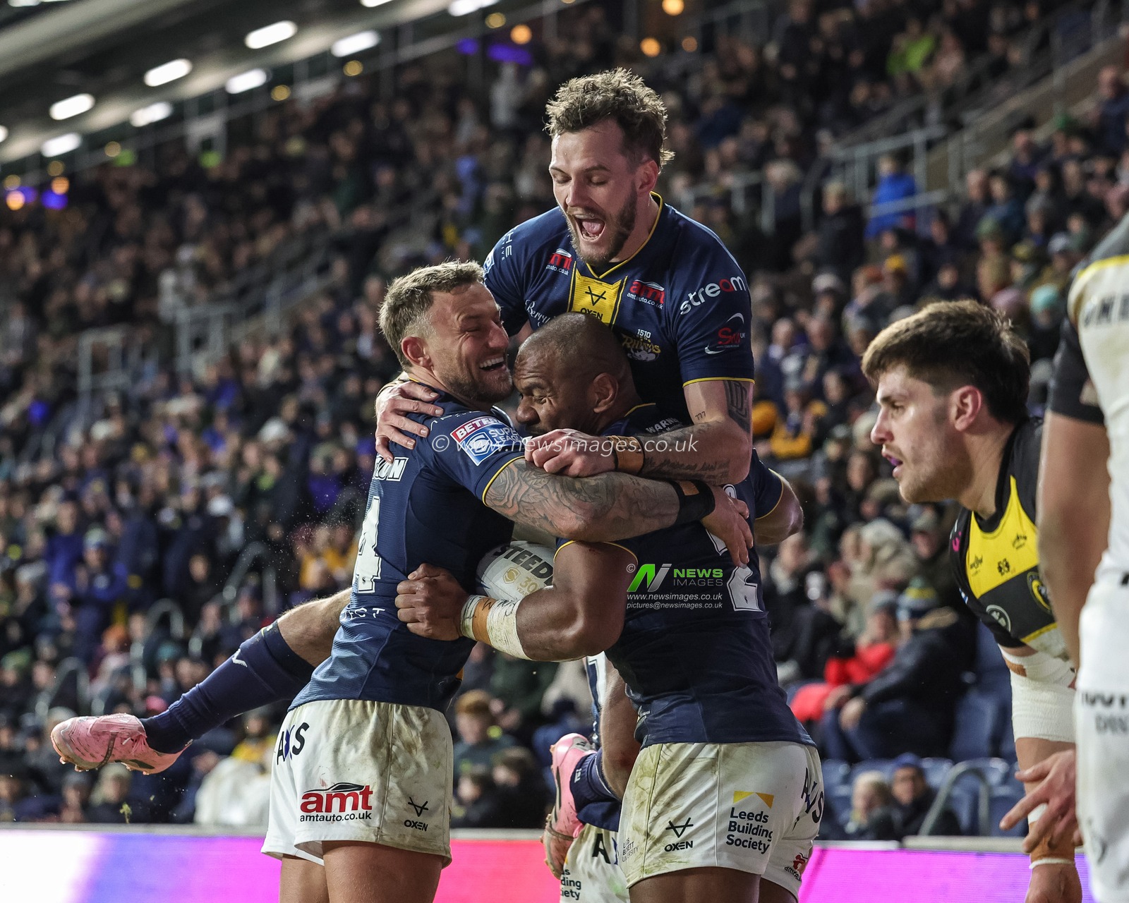 Maika Sivo of Leeds Rhinos celebrates his try  during the Betfred Super League Round 2 match Leeds Rhinos vs York Knights at AMT Headingley Stadium, Leeds, United Kingdom on 20 February 2026

(Photo by Mark Cosgrove/News Images)