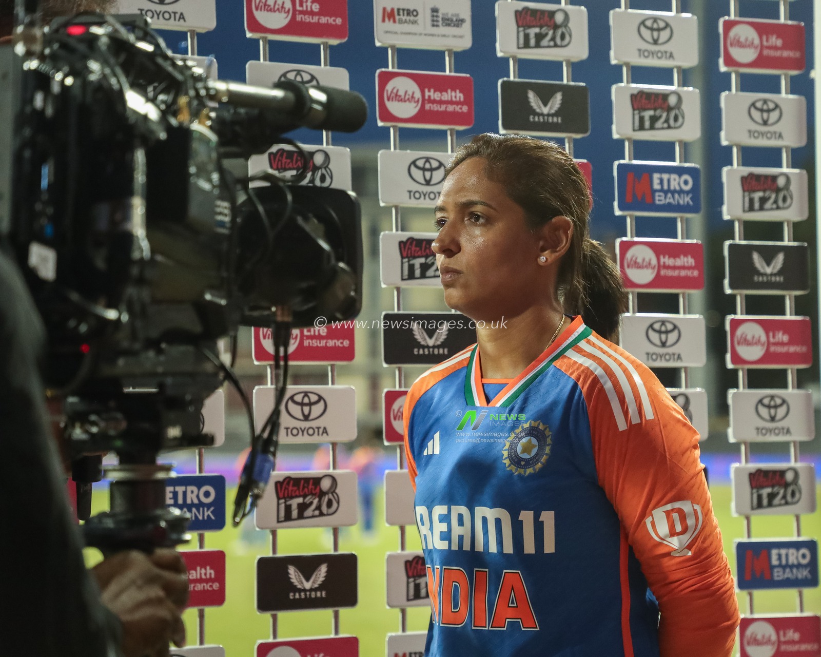 Harmanpreet Kaur of India in the post match inteview during the 2nd Vitality IT20 England Women vs India Women at Seat Unique Stadium, Bristol, United Kingdom, 1st July 2025

(Photo by Izzy Poles/News Images)