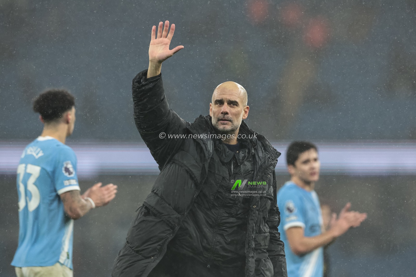 Pep Guardiola manager of Manchester City waves to the fans after winning 3-0 during the Premier League match Manchester City vs Fulham at Etihad Stadium, Manchester, United Kingdom on 11 February 2026

(Photo by Mark Cosgrove/News Images)
