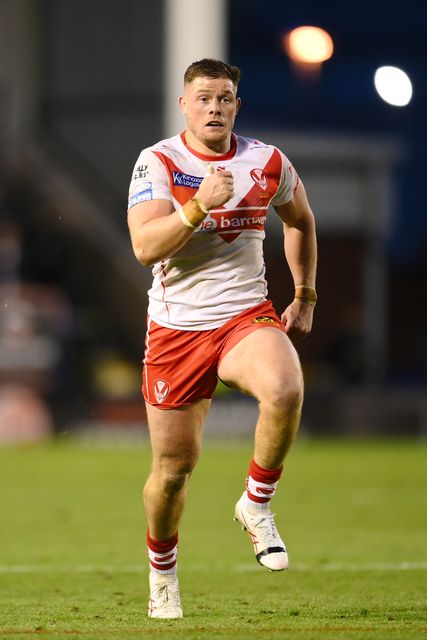 Morgan Knowles of St. Helens looks on during the Betfred Super League play-off Eliminator 2 Warrington Wolves v St Helens at Halliwell Jones Stadium, Warrington, United Kingdom, 28th September 2024

(Photo by Ben Roberts/News Images)