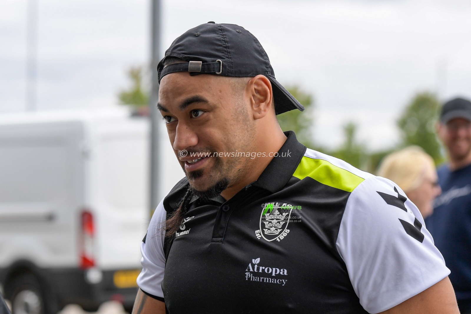 Mahe Fonua (5) of Hull FC arrives at the AJ Bell stadium