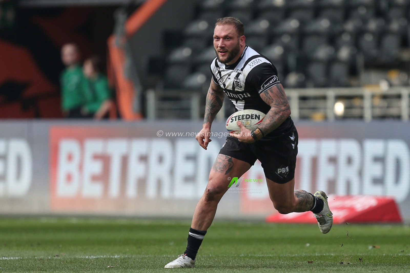 Josh Griffin (4) of Hull FC in action during the game