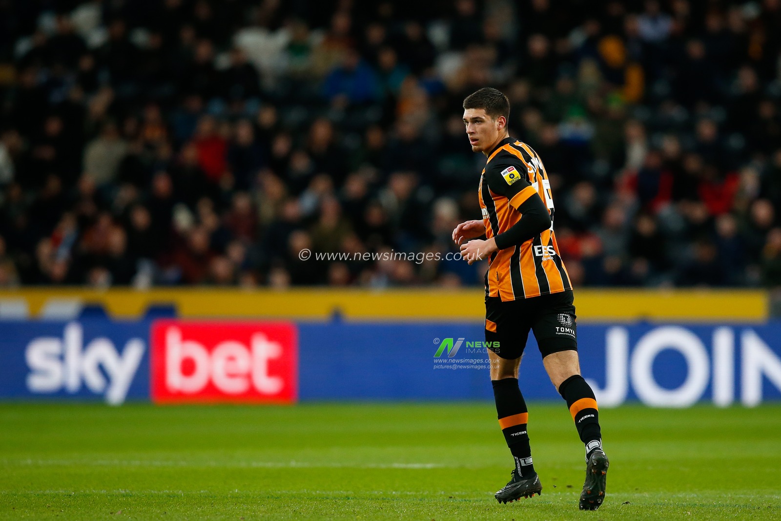 Xavier Simons #35 of Hull City during the Sky Bet Championship match Hull City vs Preston North End at MKM Stadium, Hull, United Kingdom, 18th February 2023

(Photo by Ben Early/News Images)