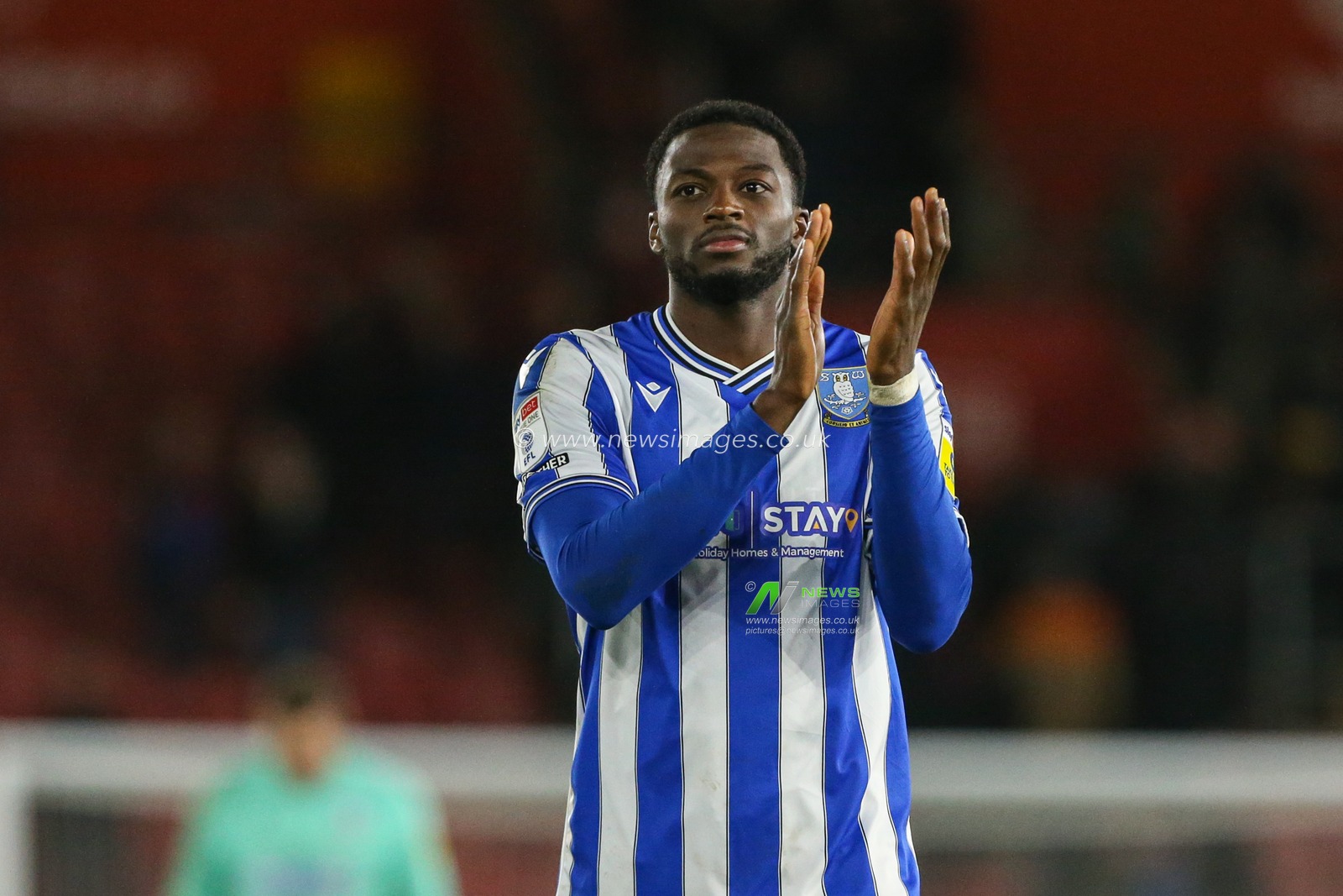 Dominic Iorfa #6 of Sheffield Wednesday acknowledges the fans at the final whistle during the Carabao Cup Third Round match Southampton vs Sheffield Wednesday at St Mary's Stadium, Southampton, United Kingdom, 9th November 2022

(Photo by Arron Gent/News Images)