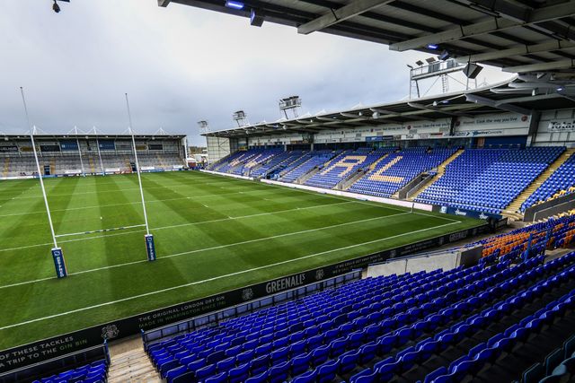 A general view of Halliwell Jones Stadium ahead of the Betfred Challenge Cup Quarter Final match Warrington Wolves vs Leigh Leopards at The Halliwell Jones Stadium, Warrington, United Kingdom on 11 April 2026

(Photo by Alfie Cosgrove/News Images)