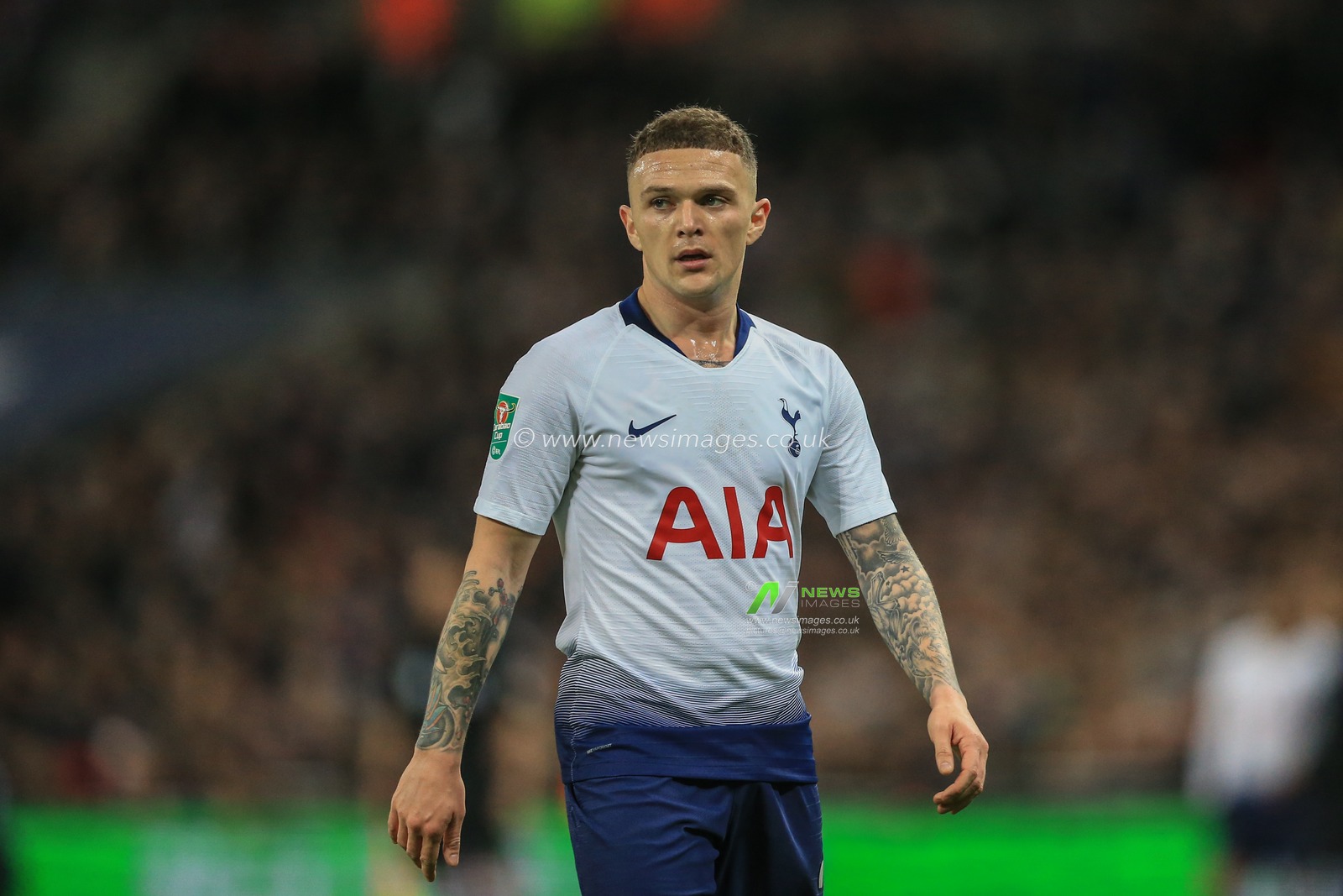8th January 2019, Wembley, London, England; Carabao EFL Cup, Semi-Final, Tottenham vs Chelsea ; Kieran Trippier (02) of Tottenham during the game


Credit: Mark Cosgrove/News Images

English Football League images are subject to DataCo Licence