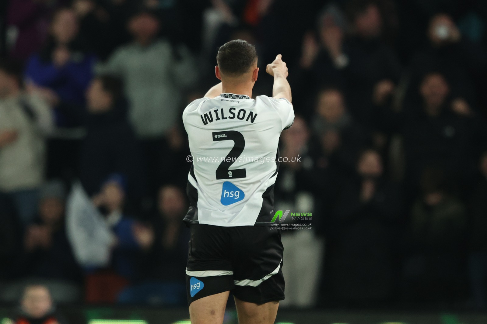 Kane Wilson of Derby County celebrates her goal to make it 1-0 during the Sky Bet Championship match Derby County vs Portsmouth at Pride Park Stadium, Derby, United Kingdom, 13th December 2024

(Photo by Alfie Cosgrove/News Images)