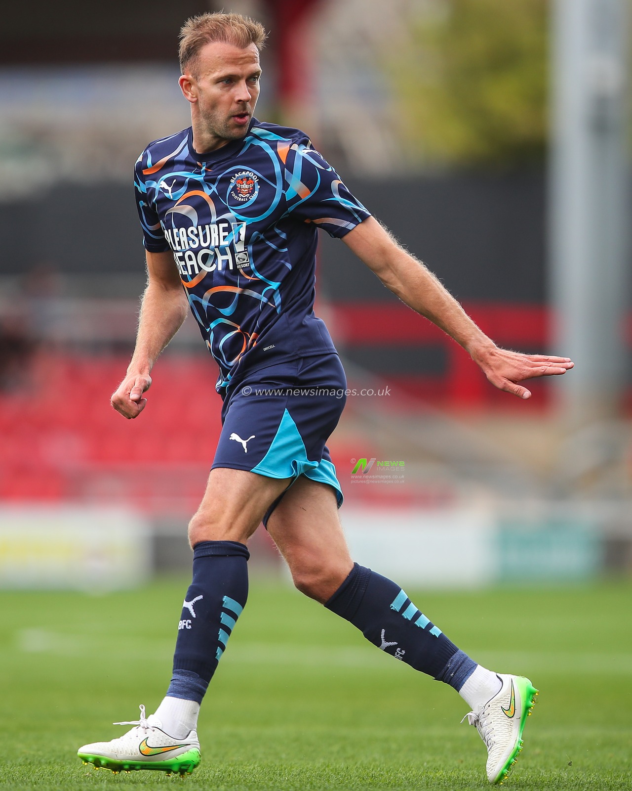 Jordan Rhodes of Blackpool during the Pre-season friendly match Crewe Alexandra vs Blackpool at Alexandra Stadium, Crewe, United Kingdom, 3rd August 2024

(Photo by Gareth Evans/News Images)