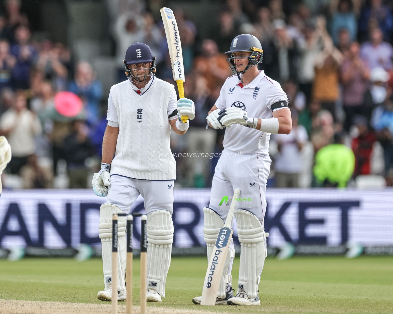 Joe Root of England celebrates a half century (50 runs) during the 1st Rothesay Test Match Day 5 England vs India at Headingley Cricket Ground, Leeds, United Kingdom, 24th June 2025

(Photo by Mark Cosgrove/News Images)