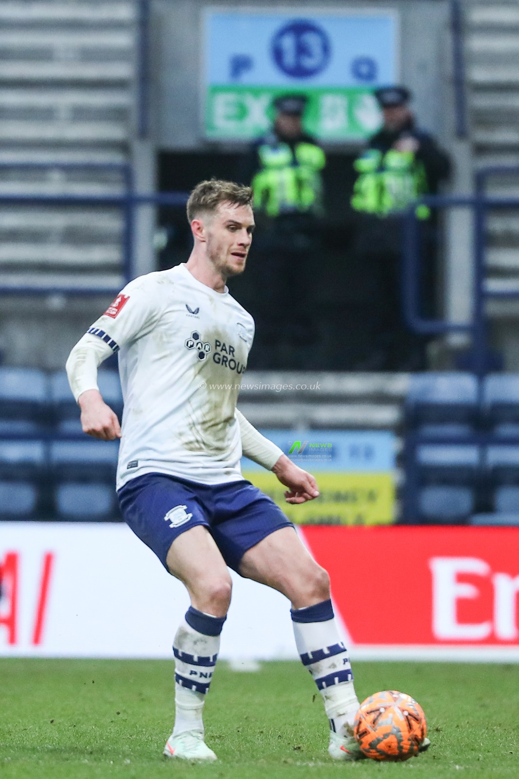 Lewis Gibson of Preston North End during the Emirates FA Cup match Preston North End vs Wycombe Wanderers at Deepdale, Preston, United Kingdom, 8th February 2025

(Photo by Jorge Horsted/News Images)