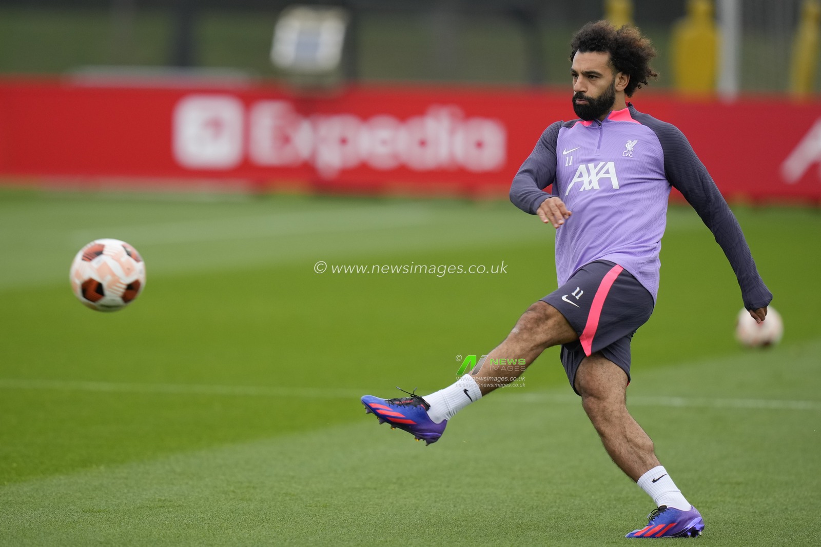 Mohamed Salah #11 of Liverpool during the Europa League Training Session at AXA Training Centre, Kirkby, United Kingdom, 4th October 2023

(Photo by Steve Flynn/News Images)