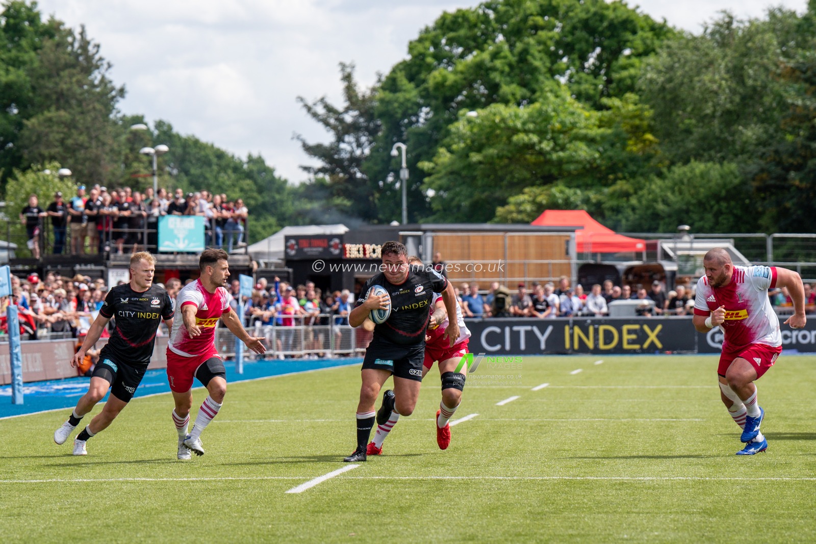 Jamie George #2 of Saracens in action