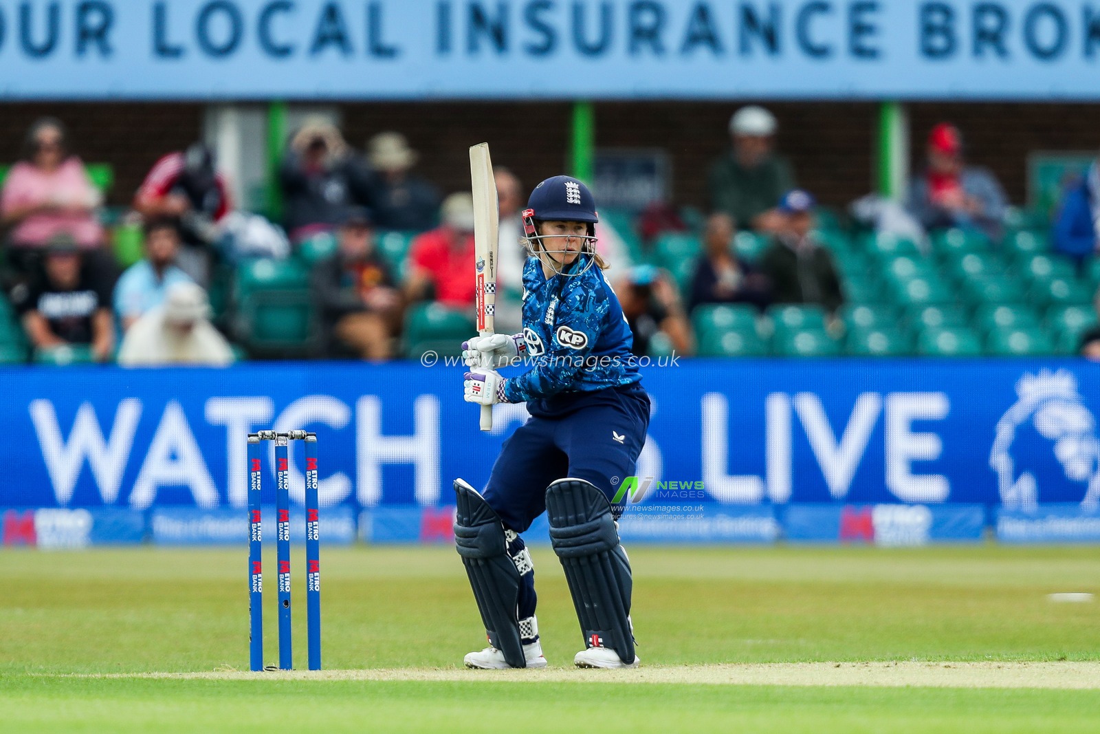 Tammy Beaumont of England Women bats during the 2nd Metro Bank ODI Day International England Women v West Indies Women at Uptonsteel County Ground, Leicester, United Kingdom, 4th June 2025

(Photo by Izzy Poles/News Images)