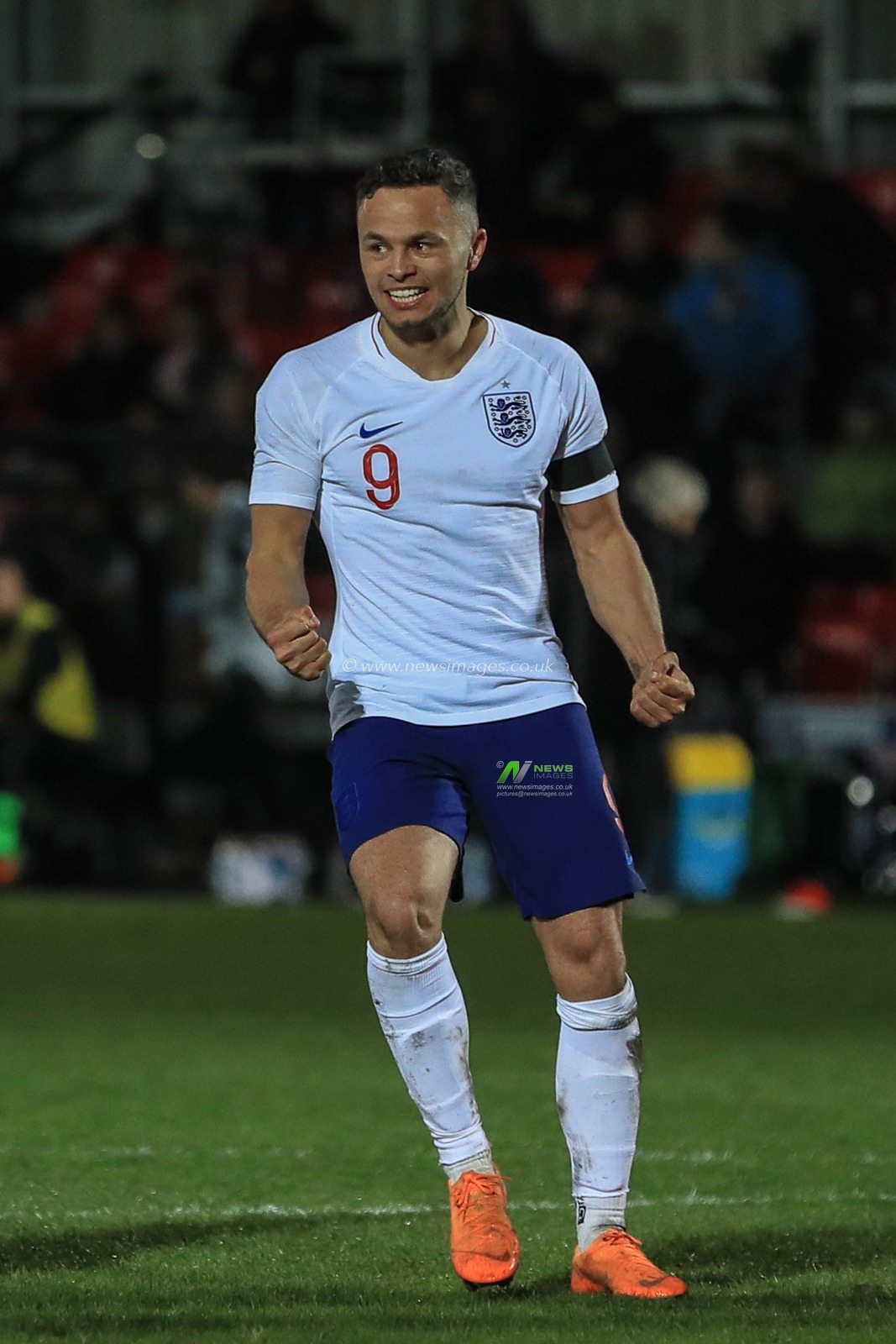 19th March 2019, Moor Lane, Salford, England; International Friendly , England C vs Wales C ; Kurt Willoughby of of England C celebrates his goal to make it 2-1



Credit: Mark Cosgrove/News Images