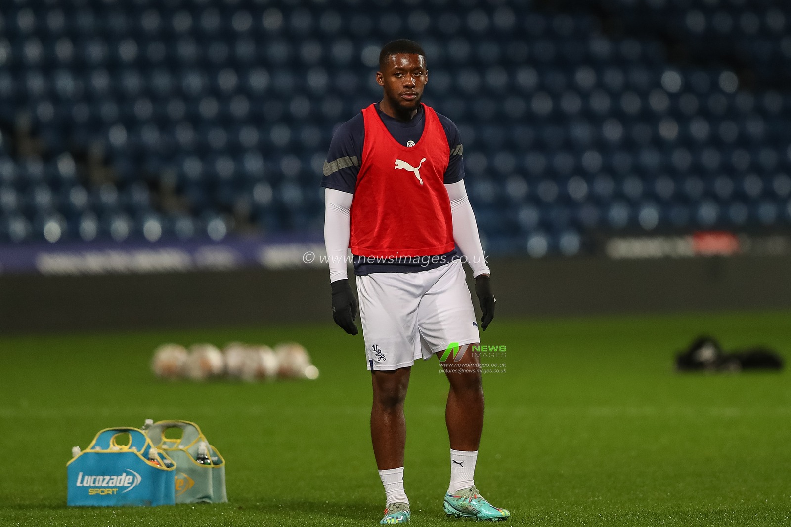 Jovan Malcolm of West Bromwich Albion during the pre-game warm up ahead of the Premier League 2 U23 match West Bromwich Albion U23 vs Nottingham ForestU 23 at The Hawthorns, West Bromwich, United Kingdom, 7th November 2022

(Photo by Gareth Evans/News Images)