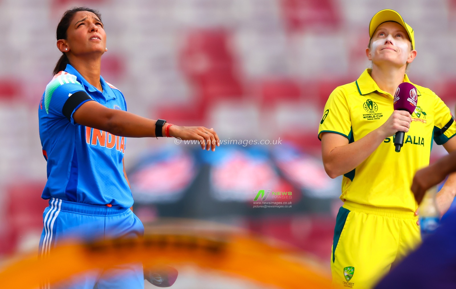 Alyssa Healy (Captain) of Australia won the toss and chose to bat during the ICC Women's World Cup match India vs Australia at Dr. D.Y. Patil Sports Academy, Navi Mumbai, India, 30th October 2025

(Photo by Shubhajit Roy Karmakar/News Images)