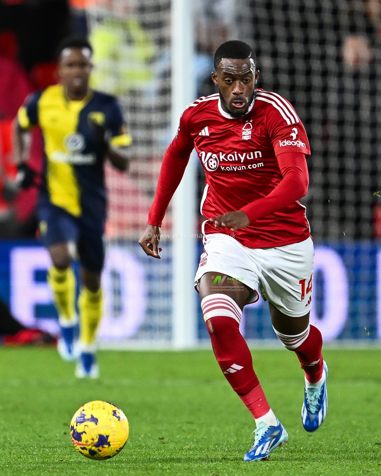 Callum Hudson-Odoi of Nottingham Forest makes a break with the ball during the Premier League match Nottingham Forest vs Bournemouth at City Ground, Nottingham, United Kingdom, 23rd December 2023

(Photo by Craig Thomas/News Images)
