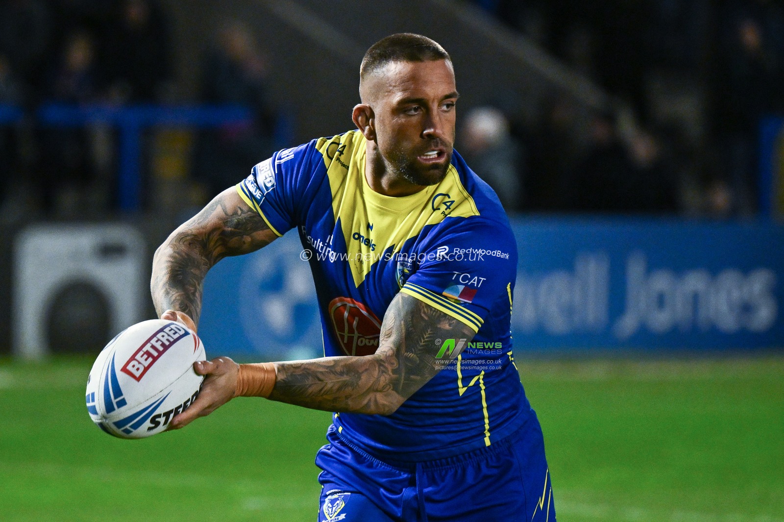 Paul Vaughan of Warrington Wolves in the pregame warmup session during the Betfred Super League Round 3 match Warrington Wolves vs Castleford Tigers at Halliwell Jones Stadium, Warrington, United Kingdom, 1st March 2024

(Photo by Craig Thomas/News Images)