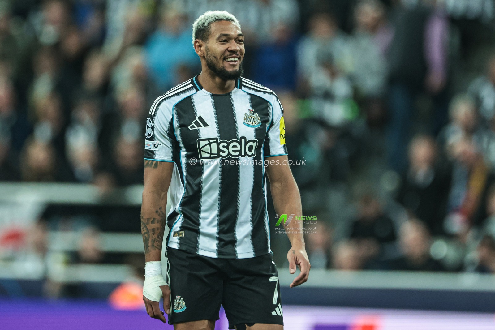 Joelinton of Newcastle Untied during the UEFA Champions League 2025/26 Phase MD1 Newcastle United vs Barcelona at St James's Park, Newcastle, United Kingdom, 18th September 2025

(Photo by Mark Cosgrove/News Images)