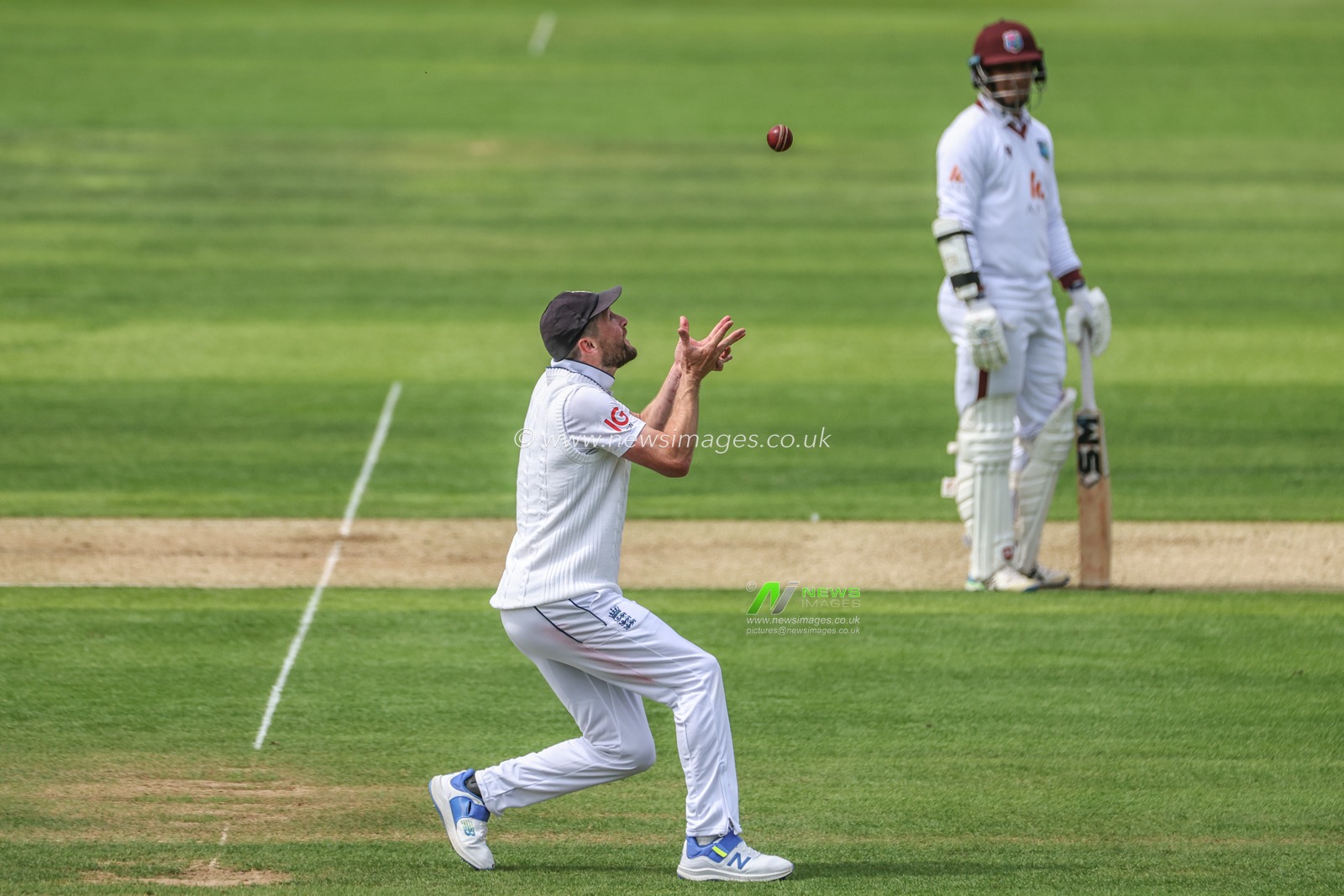 Gus Atkinson of England catches out Alzarri Joseph of West Indies during the 1st Rothesay Test Match day 1 England v West Indies at Lords, London, United Kingdom, 10th July 2024

(Photo by Mark Cosgrove/News Images)