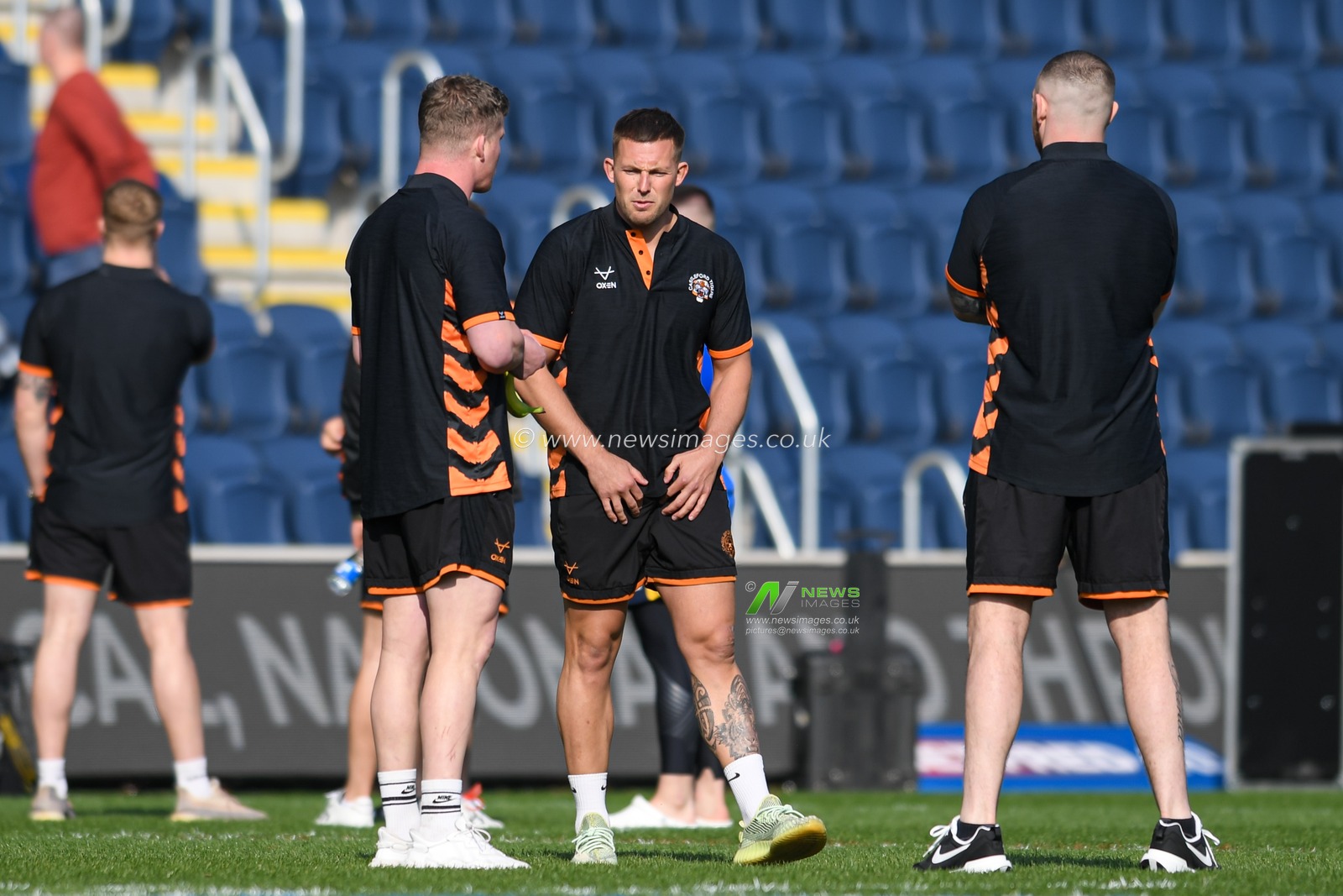 Greg Eden #23 of Castleford Tigers arrives at the Headingley Stadium for the Betfred Challenge Cup game against Leeds Rhinos