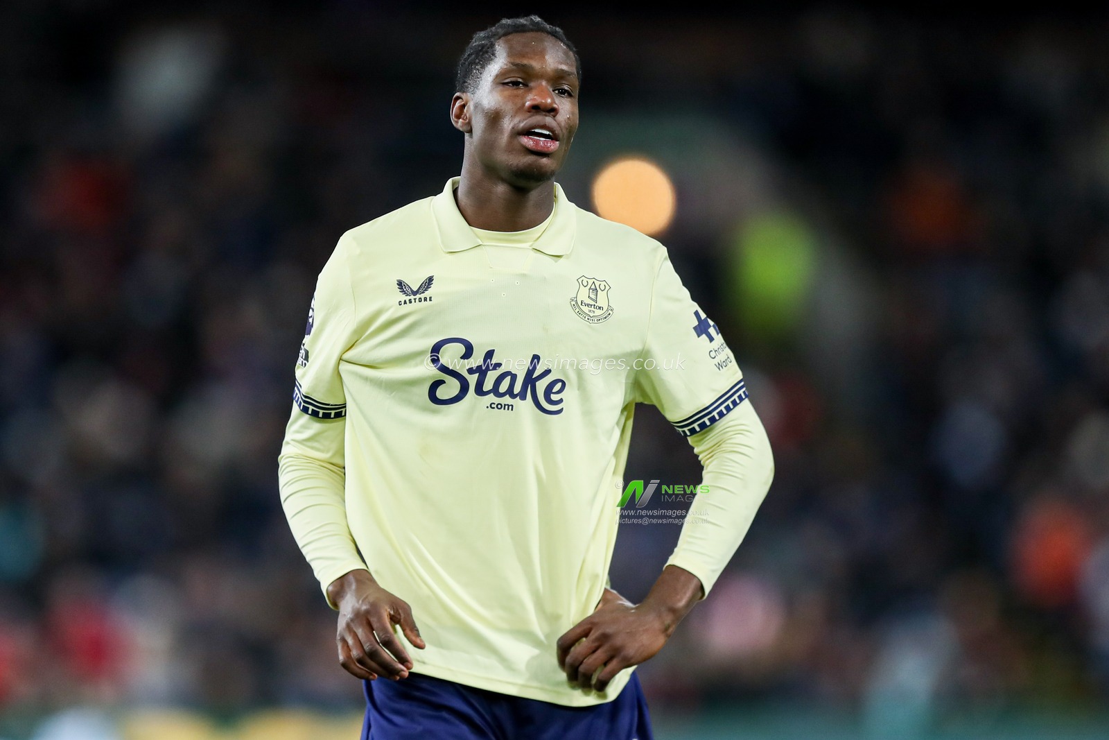Thierno Barry of Everton during the Premier League match Burnley vs Everton at Turf Moor, Burnley, United Kingdom, 27th December 2025

(Photo by Jorge Horsted/News Images)

*** GER AUT SUI OUT ***