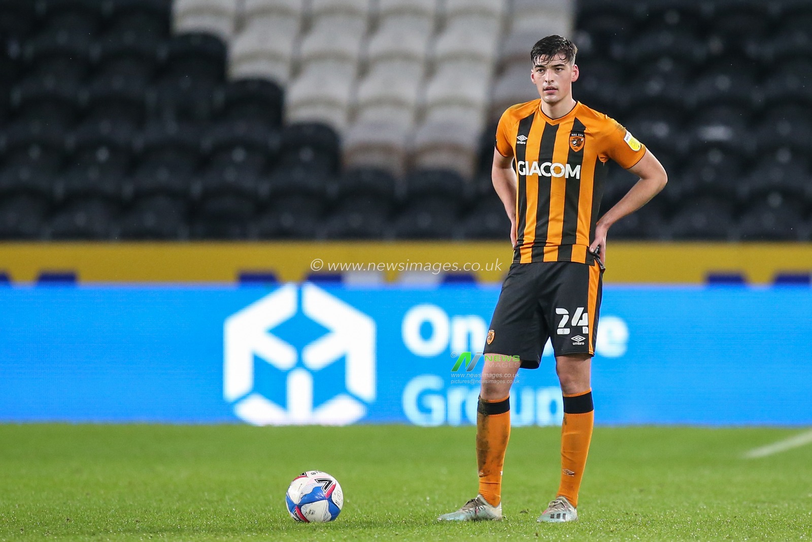 Jacob Greaves #24 of Hull City during the game