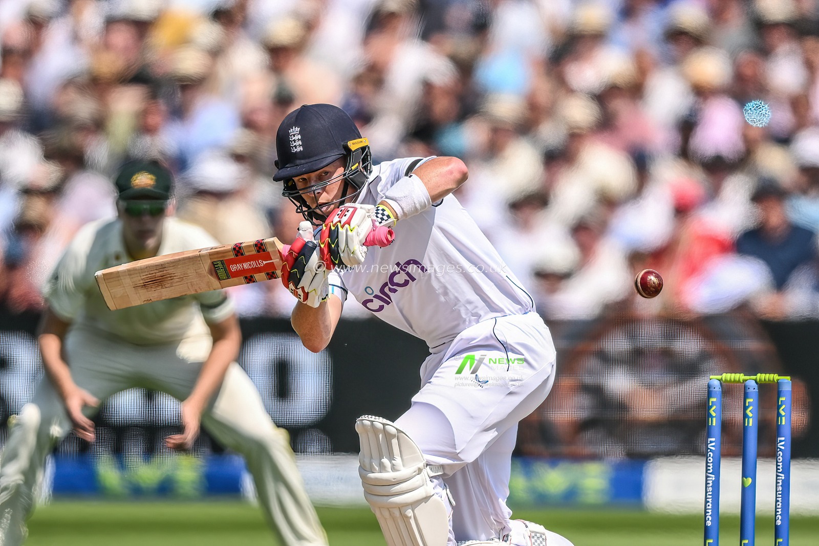 Ollie Pope of England in action during the game during the LV= Insurance Ashes First Test Series Day 1 England vs Australia at Edgbaston, Birmingham, United Kingdom, 16th June 2023

(Photo by Craig Thomas/News Images)