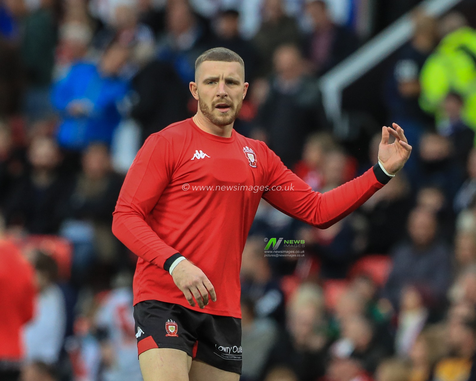 12th October 2019, Old Trafford, Manchester, England; The Grand Final 2019, Saint Helens v Salford Red Devils : Jackson Hastings (31) of Salford Red Devils warming up 

Credit: Mark Cosgrove/News Images