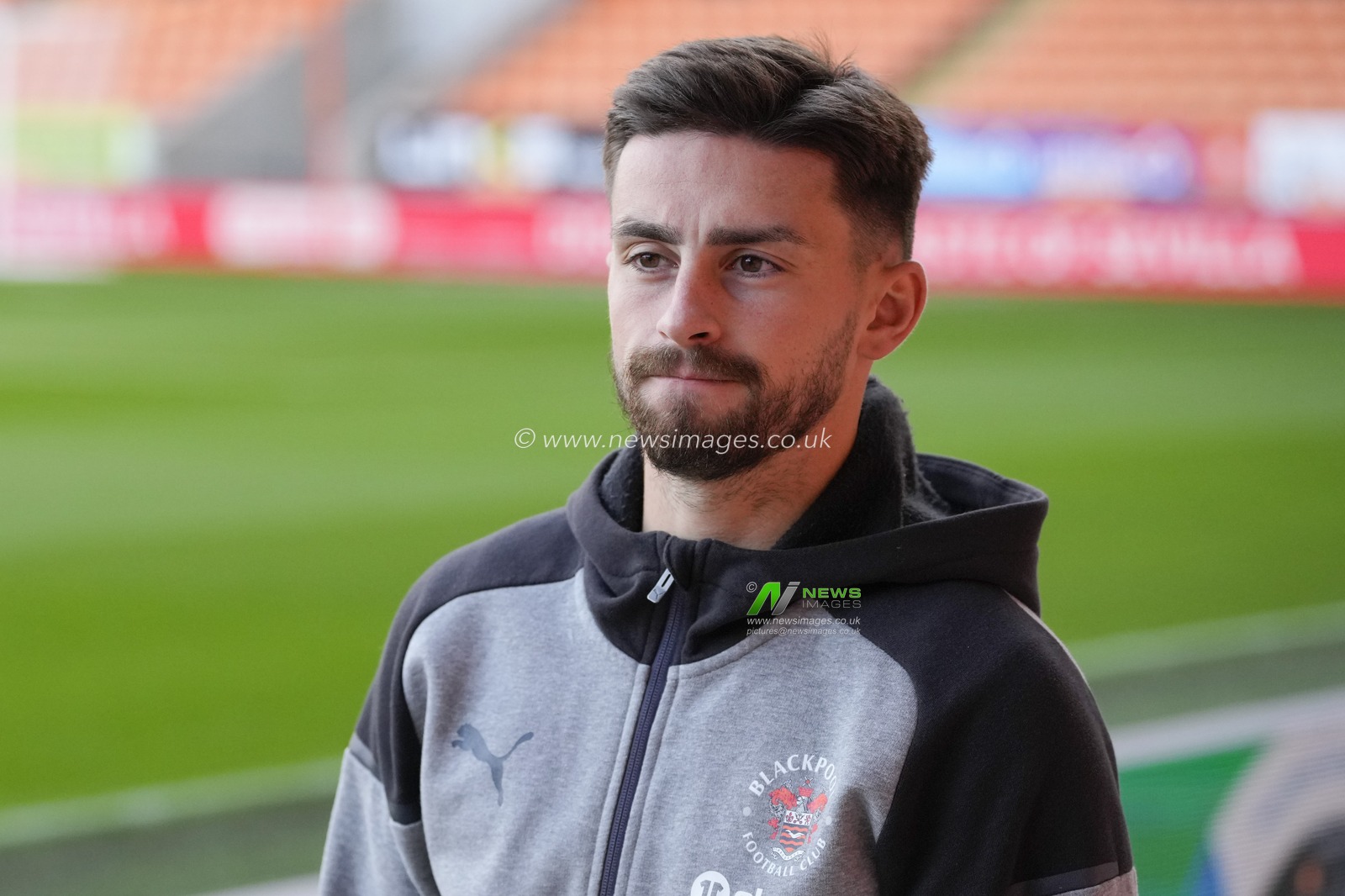 Owen Dale #7 of Blackpool arrives at the stadium before the Sky Bet League 1 match Blackpool vs Derby County at Bloomfield Road, Blackpool, United Kingdom, 3rd October 2023

(Photo by Steve Flynn/News Images)