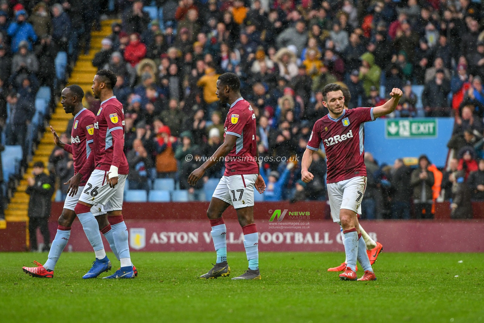 16th March 2019, Villa Park, Birmingham, England ; Sky Bet Championship, Aston Villa v Middlesbrough : John McGinn (07) of Aston Villa celebrates with the Holt End support

Credit: Gareth Dalley/News Images

English Football League images are subject to DataCo Licence