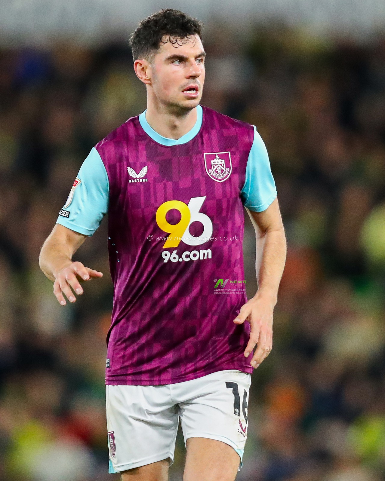 John Egan of Burnley in action during the Sky Bet Championship match Norwich City vs Burnley at Carrow Road, Norwich, United Kingdom, 15th December 2024

(Photo by Izzy Poles/News Images)