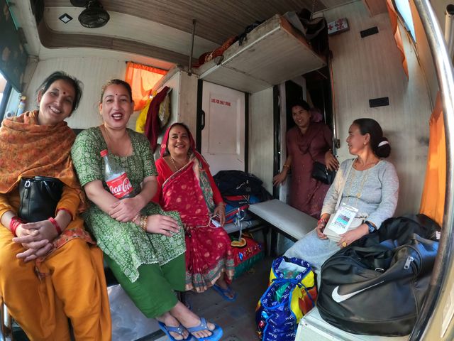 Pilgrims coming from Nepal at a transit camp of the Gangasagar fair in Kolkata, India, on January 11, 2025. The Gangasagar Mela is an annual Hindu festival held at Gangasagar, West Bengal, where the Ganges River meets the Bay of Bengal. The fair takes place at Kapilmuni's ashram on Gangasagar every year on Makar Sankranti.Pictures by Debajyoti Chakraborty.(Photo: Debajyoti Chakraborty/News Images)