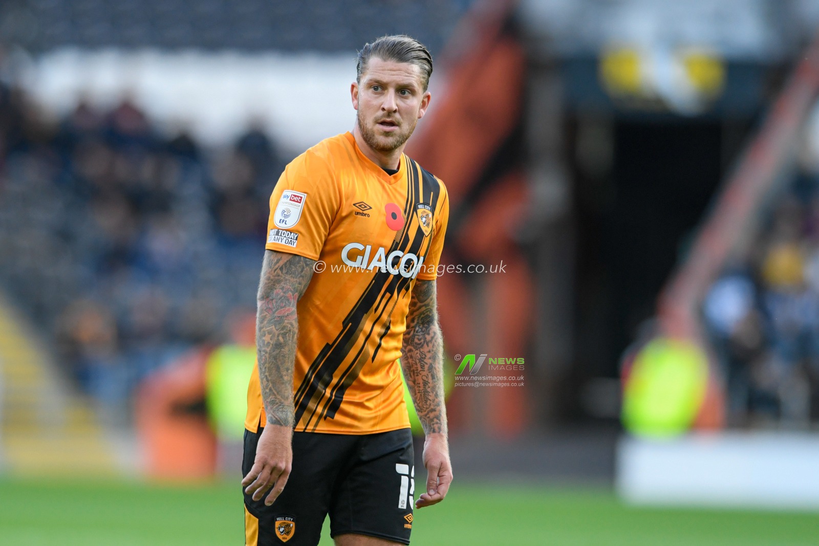George Moncur #18 of Hull City in action during the game