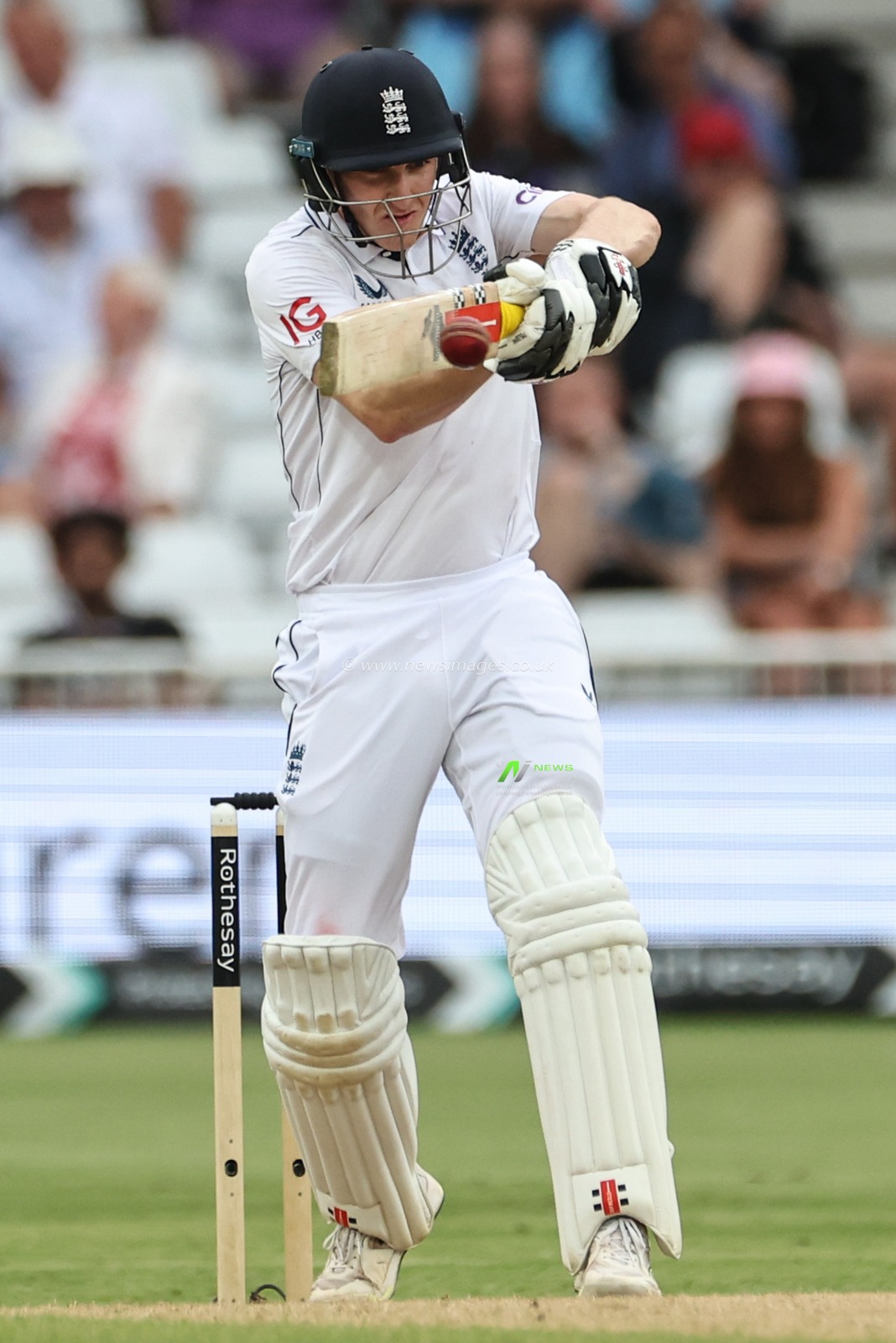 Harry Brook of England hits the ball during the Rothesay Test Match day three England vs West Indies at Trent Bridge, Nottingham, United Kingdom, 20th July 2024

(Photo by Mark Cosgrove/News Images)