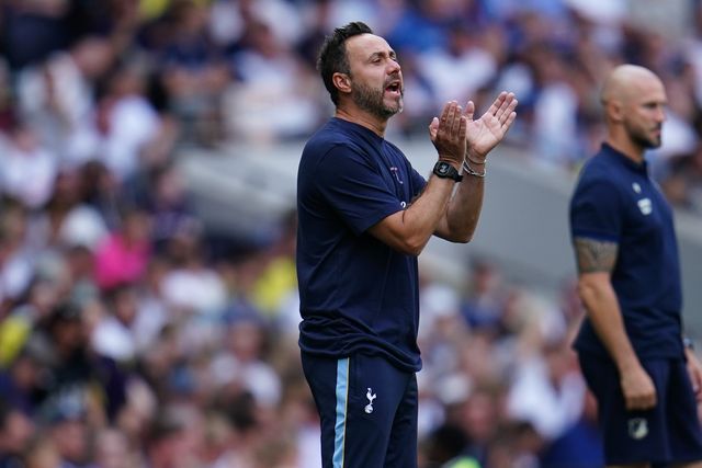 Roberto De Zerbi manager of Tottenham Hotspur during the pre-season friendly match Tottenham Hotspur vs Hoffenheim at Tottenham Hotspur Stadium, London, United Kingdom on 15 August 2026

(Photo by Harvey Murphy/News Images)