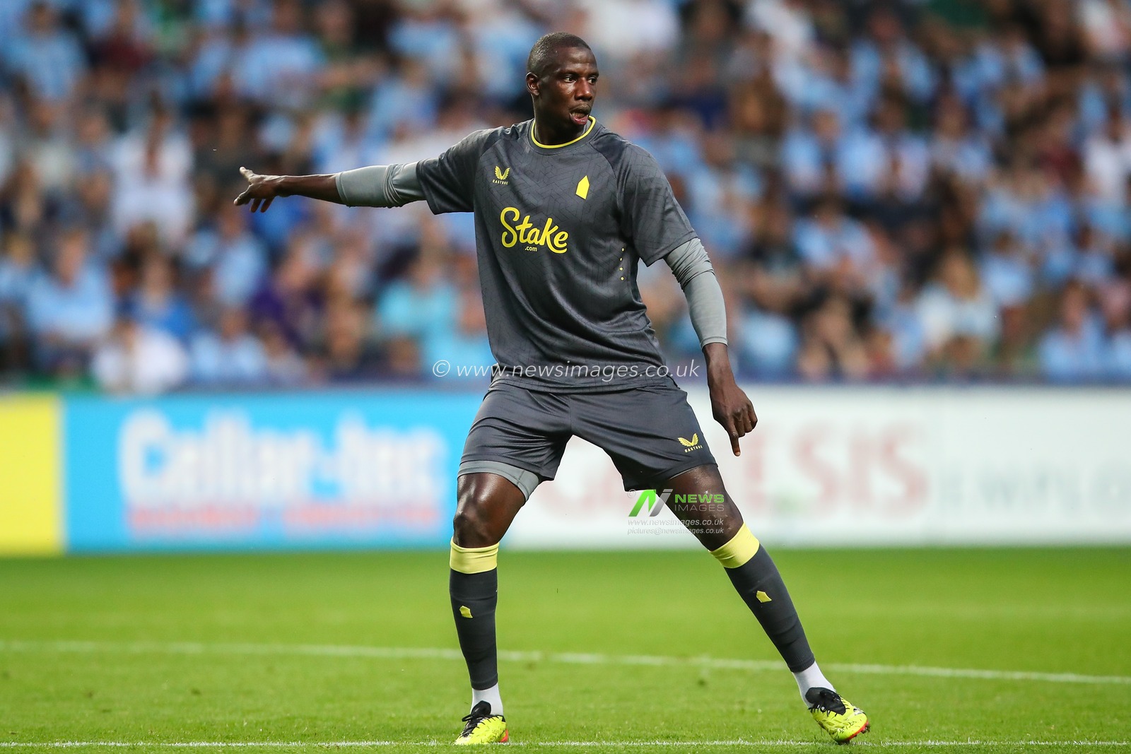 Abdoulaye DoucourÃ© of Everton during the Pre-season friendly match Coventry City vs Everton at Coventry Building Society Arena, Coventry, United Kingdom, 30th July 2024

(Photo by Gareth Evans/News Images)