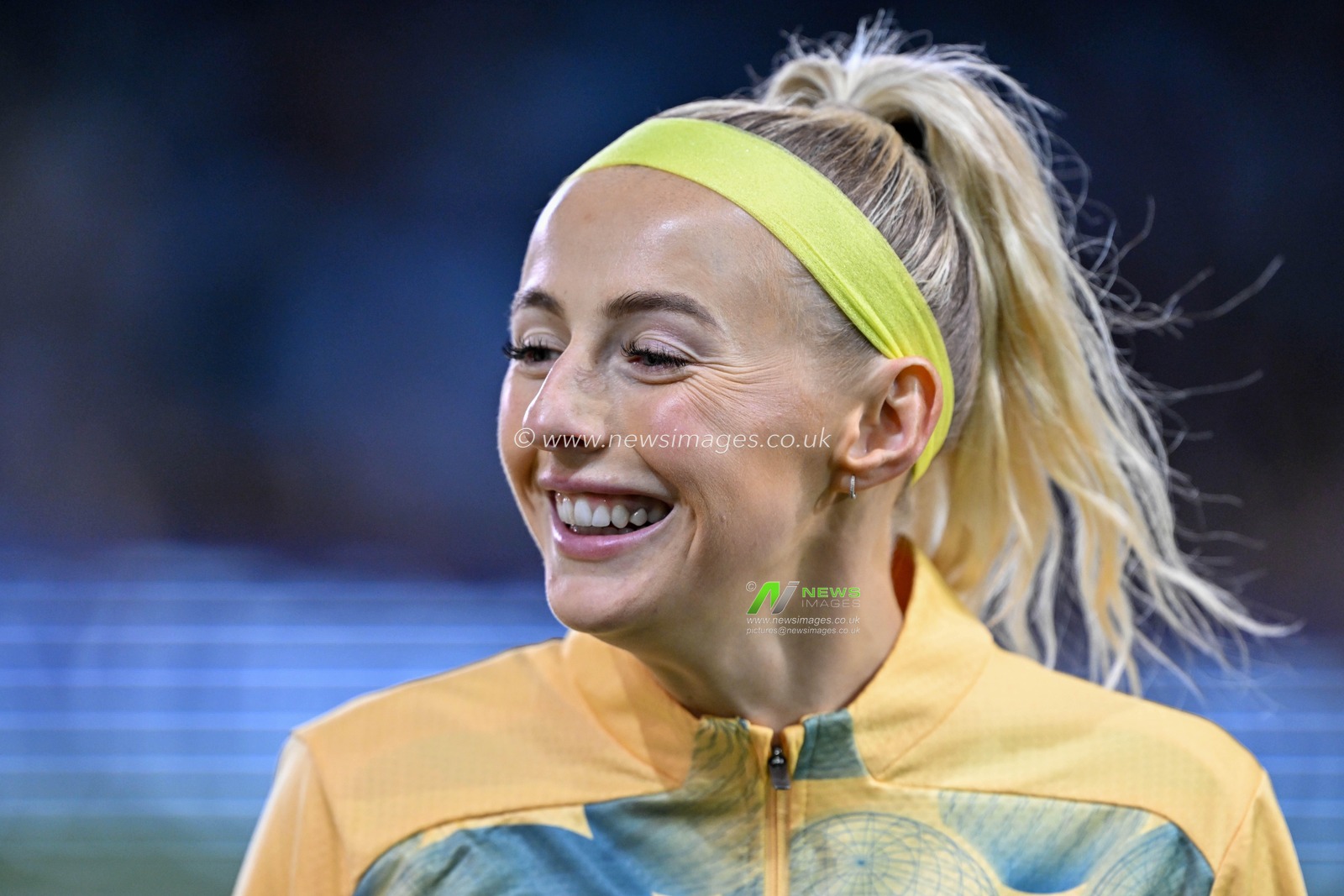 Chloe Kelly of Manchester City Women warms up prior to the UEFA Women's Champions League match  - Group D - Manchester City vs Barcelona at Manchester City Academy Stadium, Manchester, United Kingdom, 9th October 2024

(Photo by Cody Froggatt/News Images)