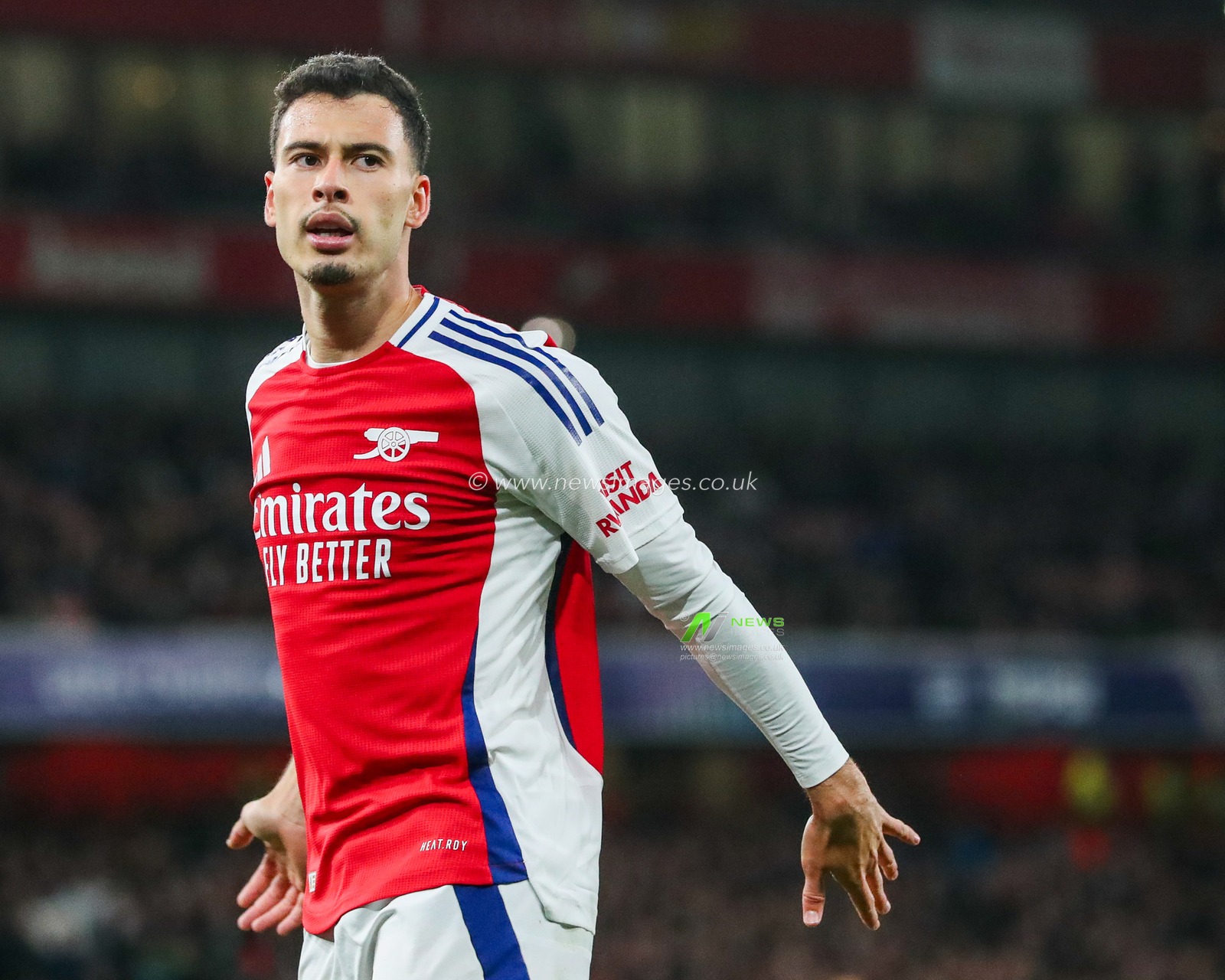 Gabriel Martinelli of Arsenal reacts during the UEFA Champions League, League Stage Arsenal vs FC Shakhtar Donetsk at Emirates Stadium, London, United Kingdom, 22nd October 2024

(Photo by Izzy Poles/News Images)