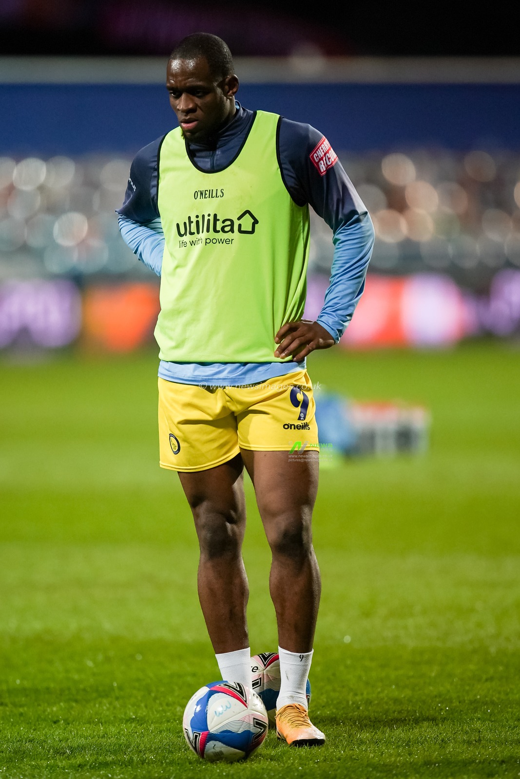 Uche Ikpeazu #9 of Wycombe Wanderers during warm up