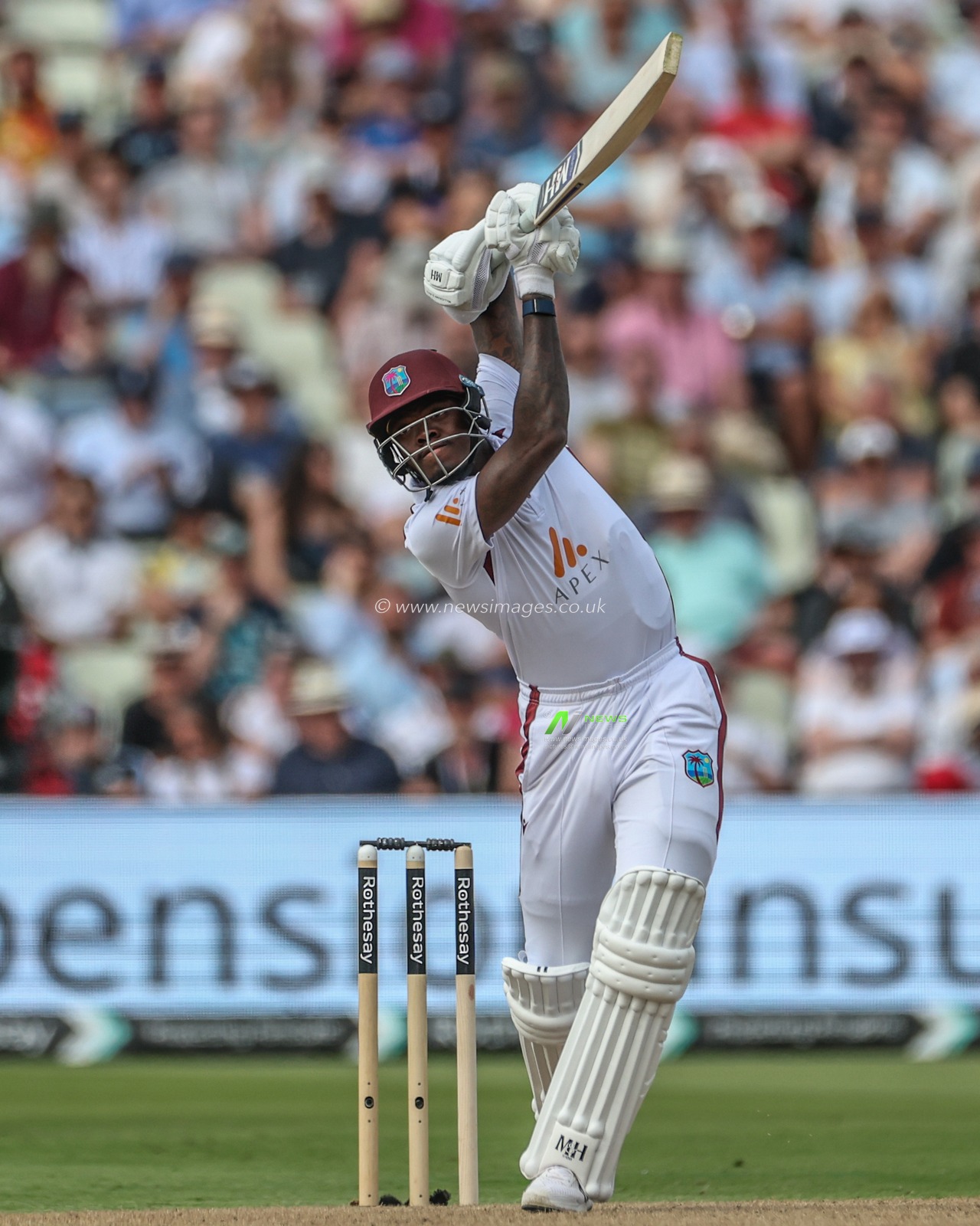 Jason Holder of West Indies in action during the 3rd Rothesay Test Match Day One match England vs West Indies at Edgbaston, Birmingham, United Kingdom, 26th July 2024

(Photo by Mark Cosgrove/News Images)