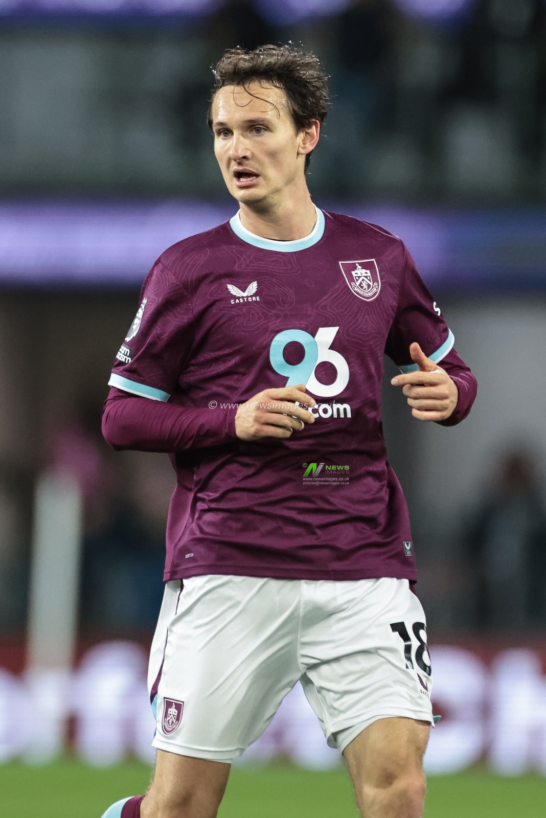 Hjalmar Ekdal of Burnley during the Premier League match Burnley vs Fulham at Turf Moor, Burnley, United Kingdom, 13th December 2025

(Photo by Mark Cosgrove/News Images)

*** GER AUT SUI OUT ***