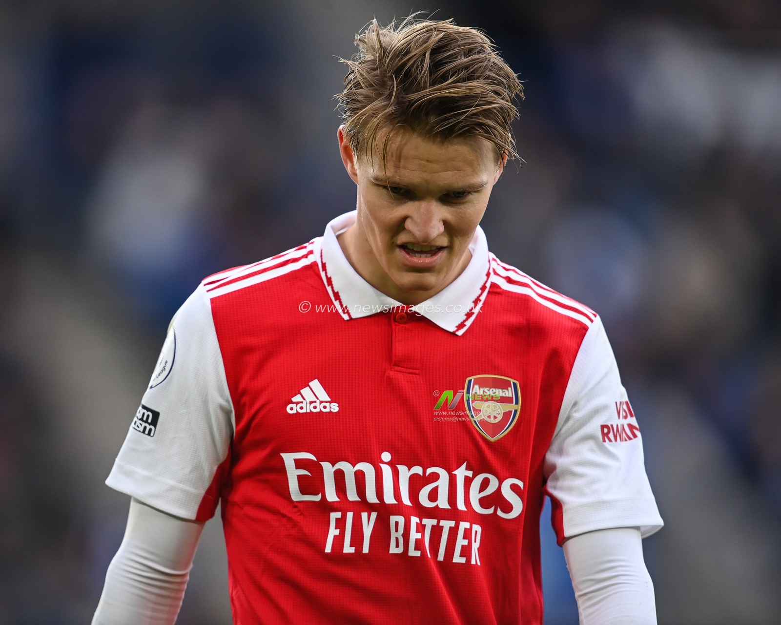 Martin Ã˜degaard #8 of Arsenal during the Premier League match Leicester City vs Arsenal at King Power Stadium, Leicester, United Kingdom, 25th February 2023

(Photo by Craig Thomas/News Images)